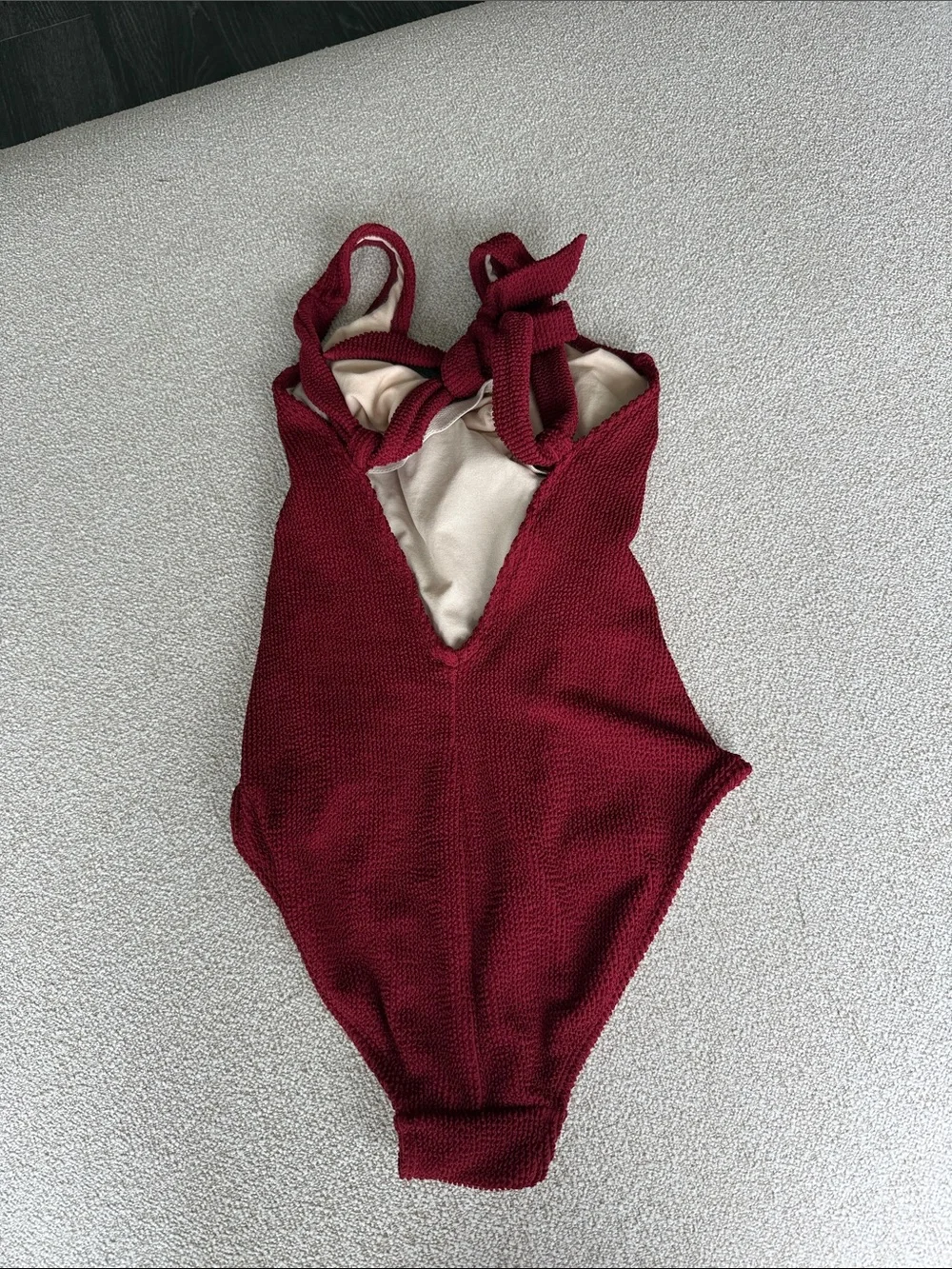 Kona Sol Ribbed One-Piece Swimsuit - Burgundy